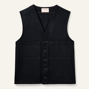 Filson Mackinaw Wool Vest Size 46 Black EUC XXL  Big and Tall